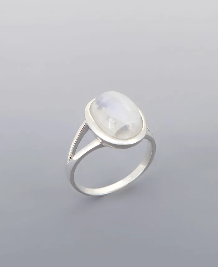 Rings Sterling Silver Moonstone Ring Buddha Groove
