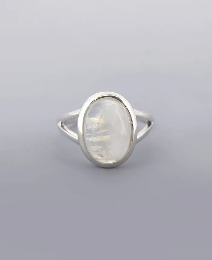 Rings Sterling Silver Moonstone Ring Buddha Groove