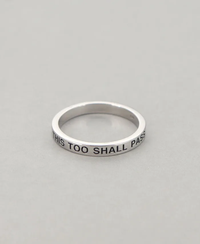 Rings This Too Shall Pass Sterling Silver Bands Ring Buddha Groove