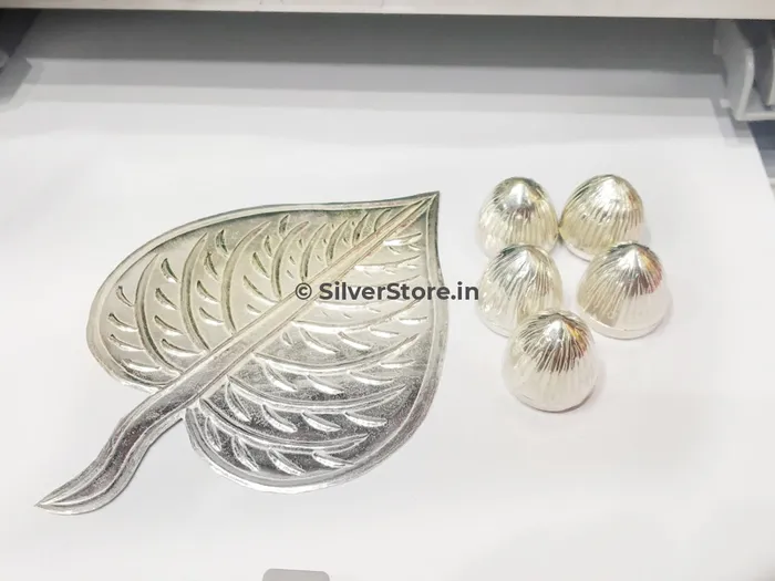 silversrorein Rings Silver Pan silver supari set silver leaf silver nuts