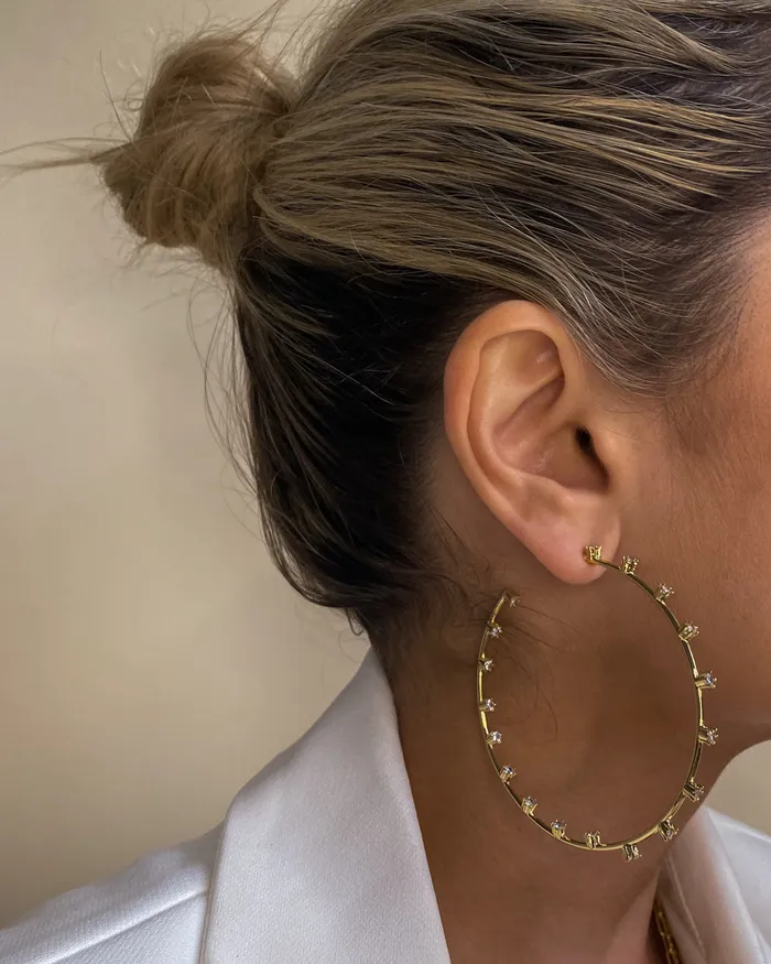 Stardust Statement Hoops Gold Luv Aj PreStyled Sets