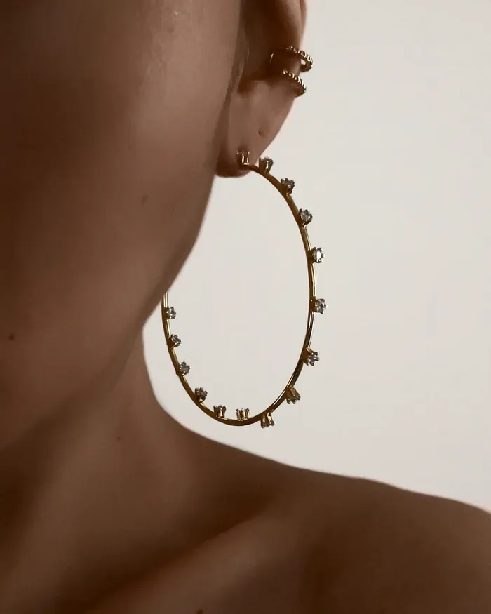 Stardust Statement Hoops Gold Luv Aj PreStyled Sets
