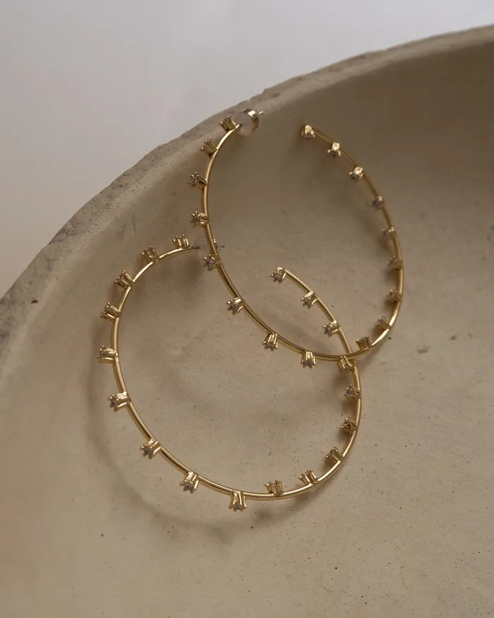 Stardust Statement Hoops Gold Luv Aj PreStyled Sets