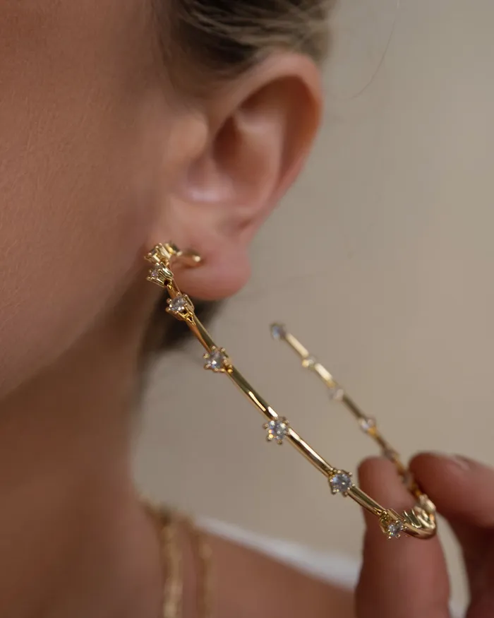 Stardust Statement Hoops Gold Luv Aj PreStyled Sets