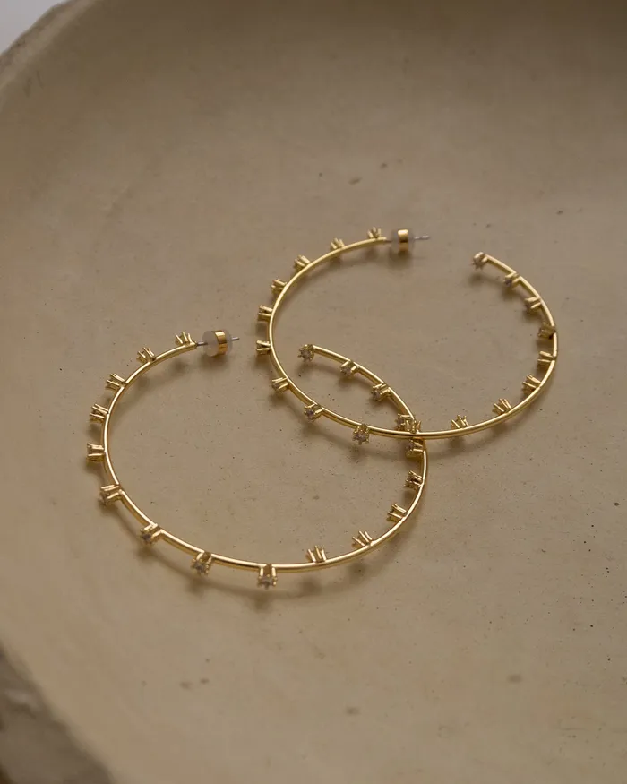 Stardust Statement Hoops Gold Luv Aj PreStyled Sets