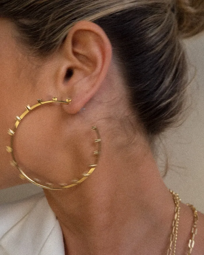 Stardust Statement Hoops Gold Luv Aj PreStyled Sets