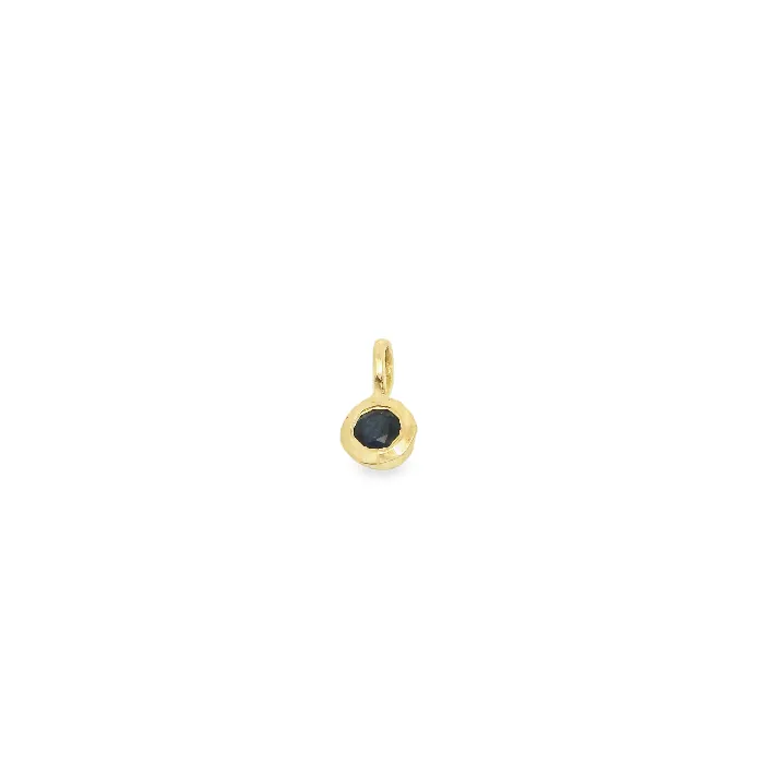 Suetables Charm Necklaces 14K Gold Gemstone Charm