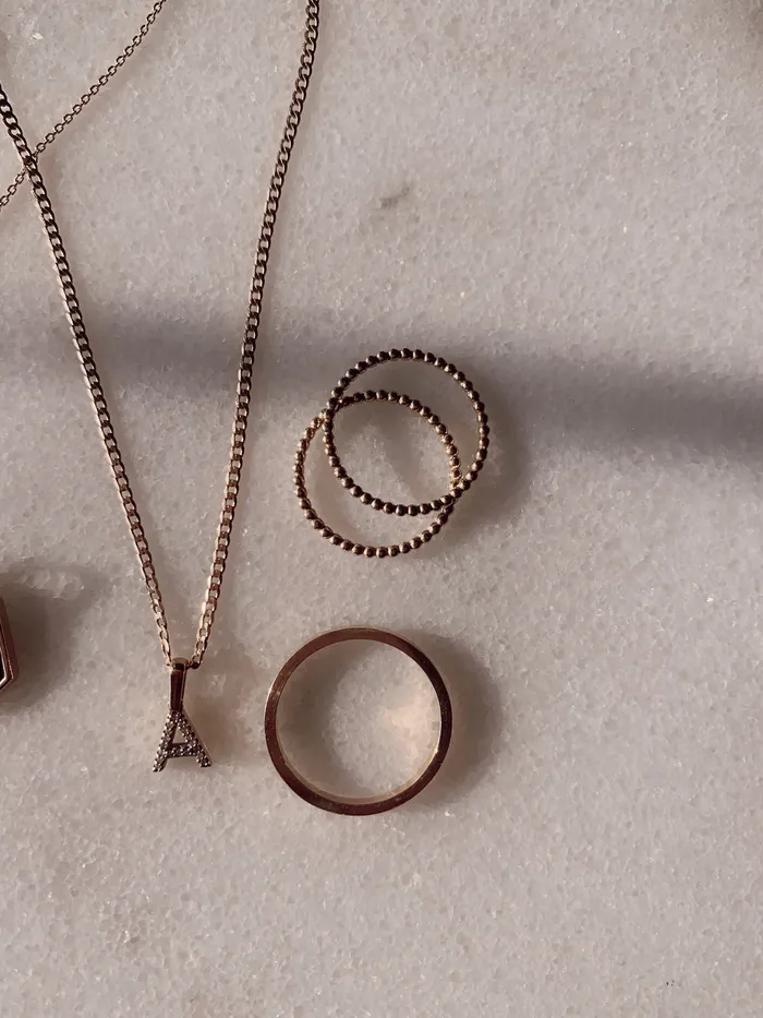 Suetables Necklaces 10K Gold Michaela Diamond Initial