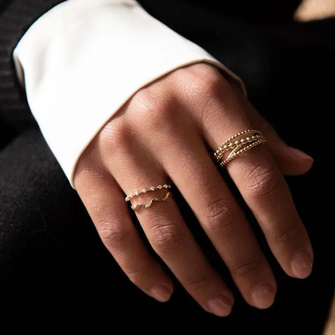 Suetables Rings 14K Gold Prong Set Ring
