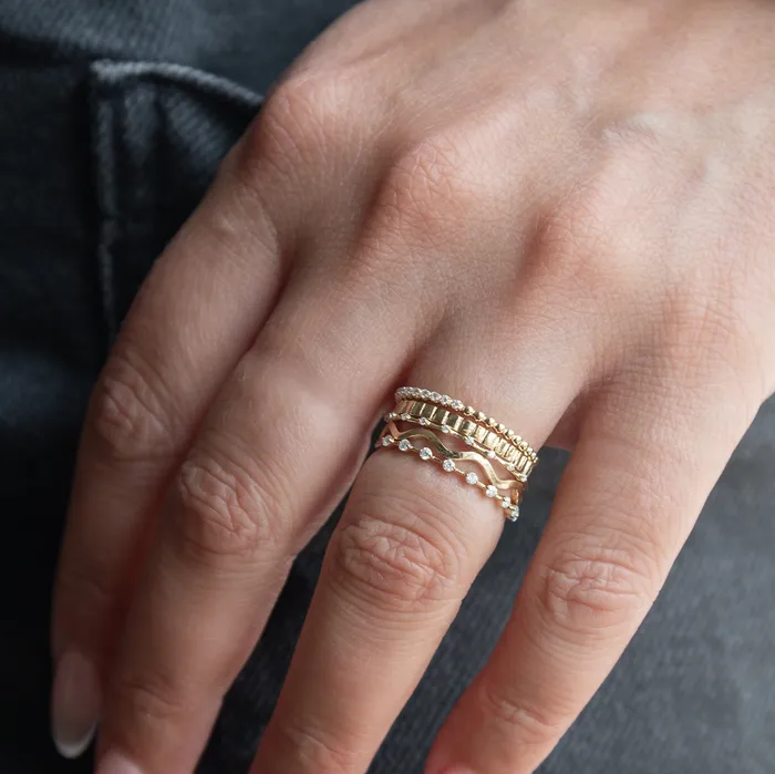 Suetables Rings 14K Gold Prong Set Ring