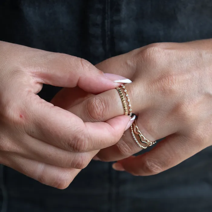 Suetables Rings 14K Gold Prong Set Ring