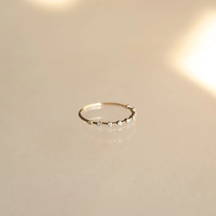 Suetables Rings 14K Gold Prong Set Ring