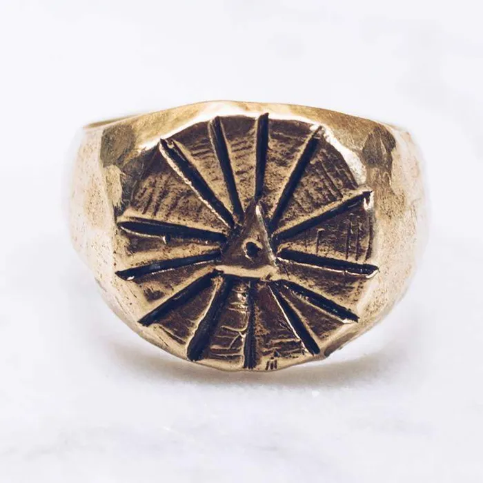 SUNRISE RING BRASS Jess Zabala Jewelry Rings