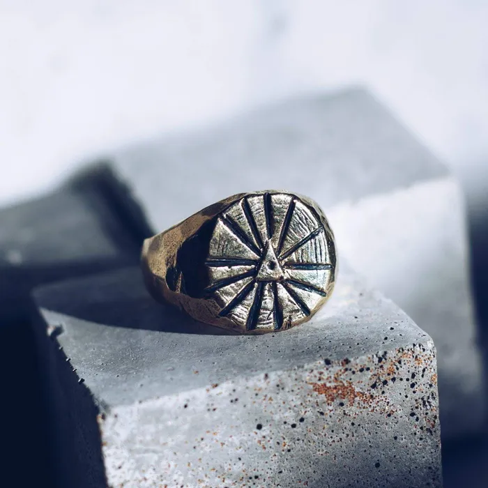 SUNRISE RING BRASS Jess Zabala Jewelry Rings