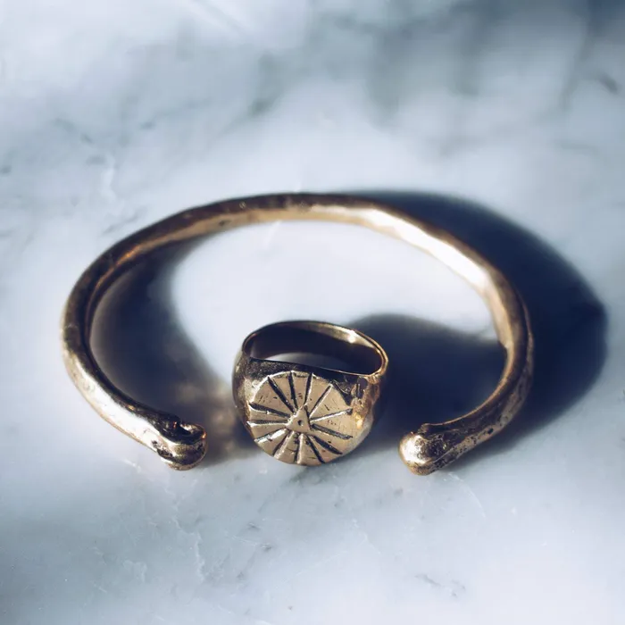 SUNRISE RING BRASS Jess Zabala Jewelry Rings