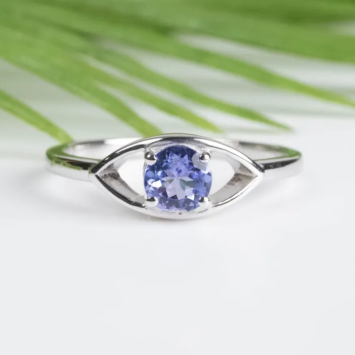 Tanzanite Ring 45mm 925 Silver Choose Size InnerVision Crystals Rings