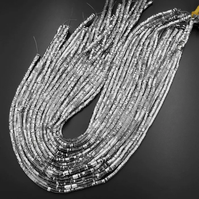 Titanium Silver Hematite Hexagon Beads Center Drilled Faceted Spacers 2mm 3mm 4mm 6mm155 Strand Intrinsic Trading Rings