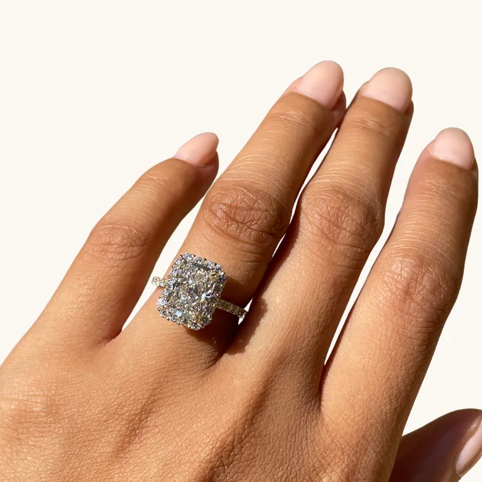 308 Radiant Lab Diamond Engagement Ring Happy Jewelers Rings