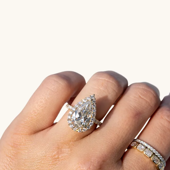 339 Pear Lab Diamond Engagement Ring Happy Jewelers Rings
