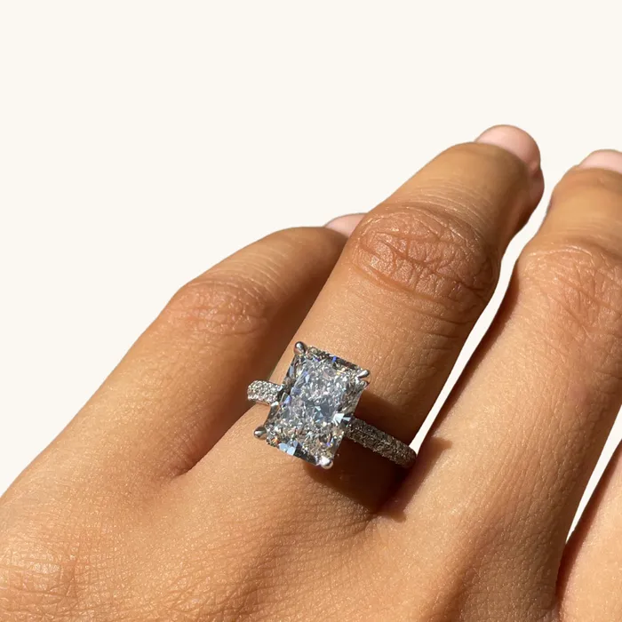 359 Radiant Lab Diamond Engagement Ring Happy Jewelers Rings