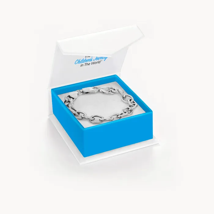 56 Traditional Link Chain Toddler Kids Boys Bracelet Sterling Silver Kids Final Sale Bracelets