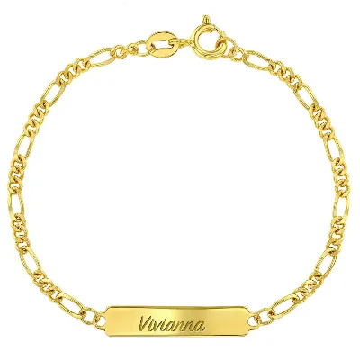 925 Sterling Silver Gold Plated Classic Unisex ID Bracelet Identification Kids Plain 55 Kids ID Bracelets Bracelets 925 Sterling Silver Gold Plated Classic Unisex ID Bracelet Identification Kids Plain 55 Kids ID Bracelets Bracelets