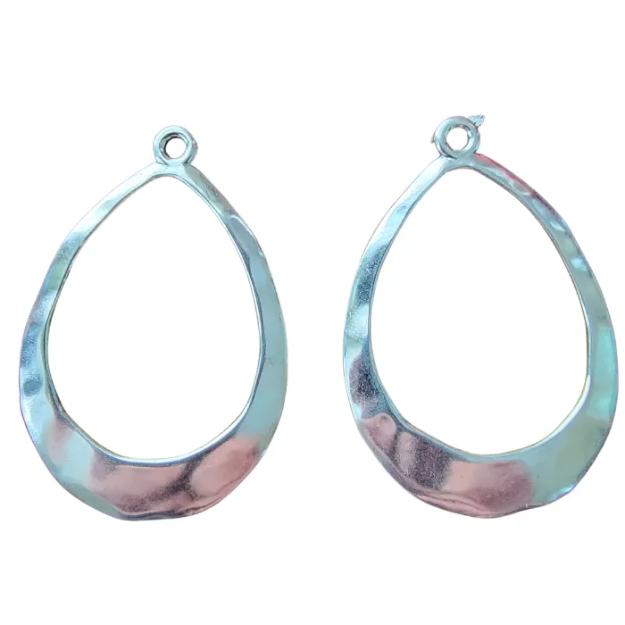 ABD Exclusives Earrings AB0631 Silver Pewter Oval Earring Findings 34x50mm Pkg 2 ABD Exclusives Earrings AB0631 Silver Pewter Oval Earring Findings 34x50mm Pkg 2