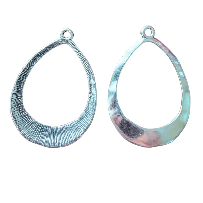 ABD Exclusives Earrings AB0631 Silver Pewter Oval Earring Findings 34x50mm Pkg 2