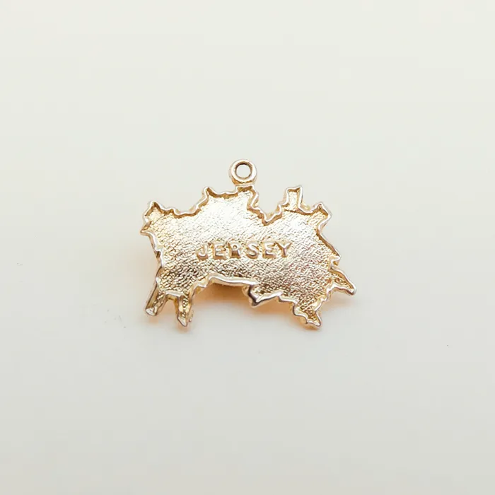 aliceden Charm Necklaces Vintage 9ct Gold Jersey Charm