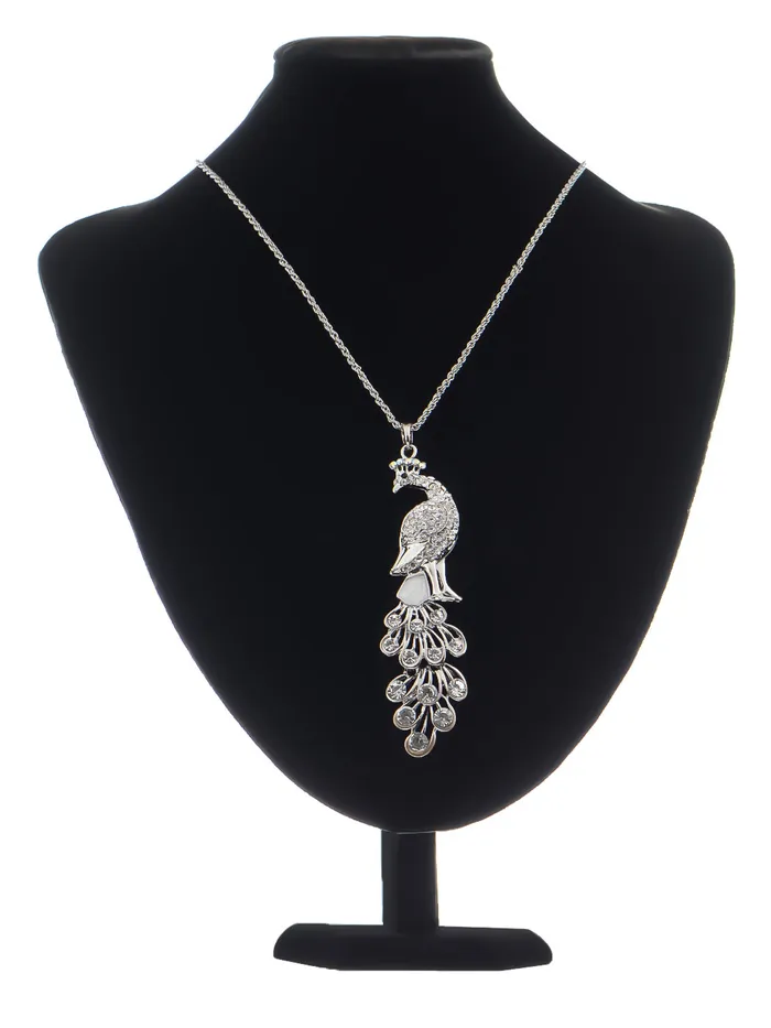 Alilang Blue Green Colored Peacock Bird Pendant Chain Necklace Necklaces Alilang Blue Green Colored Peacock Bird Pendant Chain Necklace Necklaces
