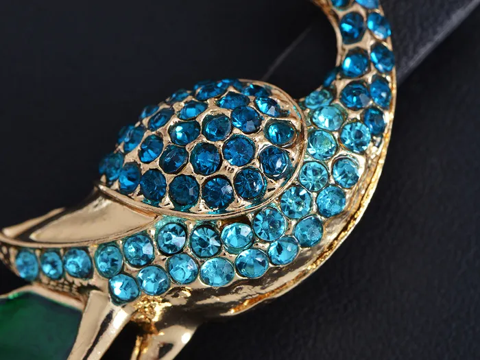 Alilang Blue Green Colored Peacock Bird Pendant Chain Necklace Necklaces Alilang Blue Green Colored Peacock Bird Pendant Chain Necklace Necklaces