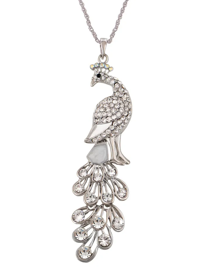 Alilang Blue Green Colored Peacock Bird Pendant Chain Necklace Necklaces Alilang Blue Green Colored Peacock Bird Pendant Chain Necklace Necklaces