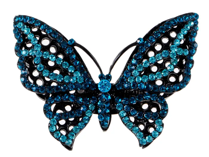 Alilang Czech Water Blue Butterfly Ring Rings
