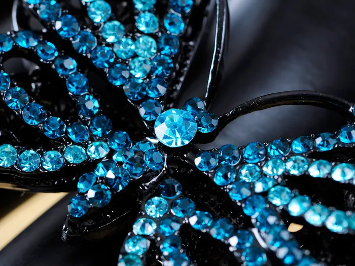 Alilang Czech Water Blue Butterfly Ring Rings Alilang Czech Water Blue Butterfly Ring Rings