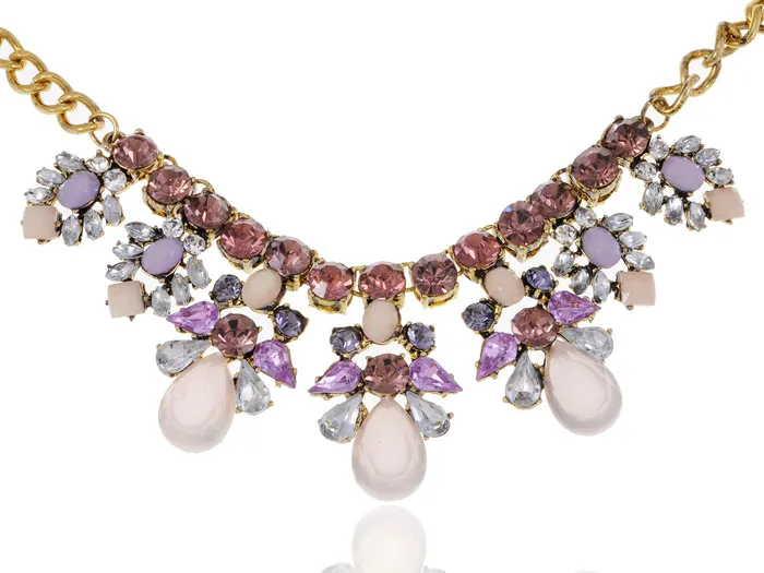 Alilang Necklaces D Amethyst Purple Bead Necklace