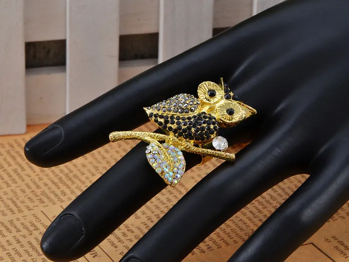 Alilang Rings Black Perch Owl Ring Alilang Rings Black Perch Owl Ring