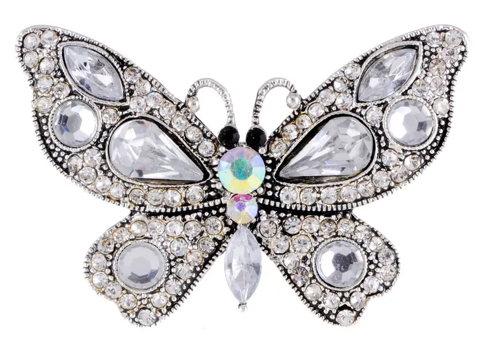 Alilang Victorian Vintage Butterfly Black Eye Ring Rings