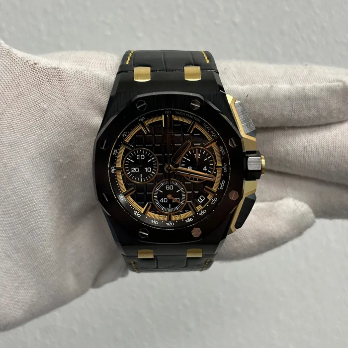 Audemars Piguet Royal Oak 43mm Black Dial Watch Ref 26420CEOOA127CR01 Happy Jewelers Watches