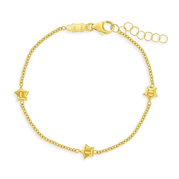 Baby Chain Link Bracelets Bracelets 14k Gold 5 6 Polished Puffed Stars Baby Toddler Kids Bracelet Baby Chain Link Bracelets Bracelets 14k Gold 5 6 Polished Puffed Stars Baby Toddler Kids Bracelet