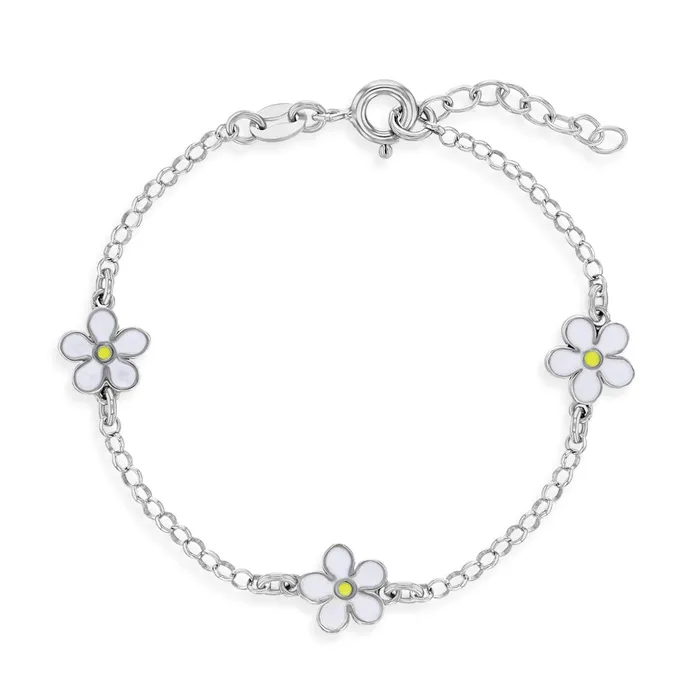 Bracelets 55 Enamel Flower Charms Baby Toddler Kids Bracelet Sterling Silver Kids Final Sale Bracelets 55 Enamel Flower Charms Baby Toddler Kids Bracelet Sterling Silver Kids Final Sale