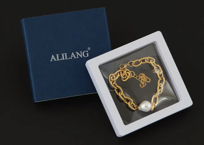 Bracelets ALILANGCOM 18K GoldPlated Pearl Link Bracelet Stainless Steel Pearl Bead Chain Bracelet Boho Chic Jewelry for Valentines Day Birthdays Bracelets ALILANGCOM 18K GoldPlated Pearl Link Bracelet Stainless Steel Pearl Bead Chain Bracelet Boho Chic Jewelry for Valentines Day Birthdays