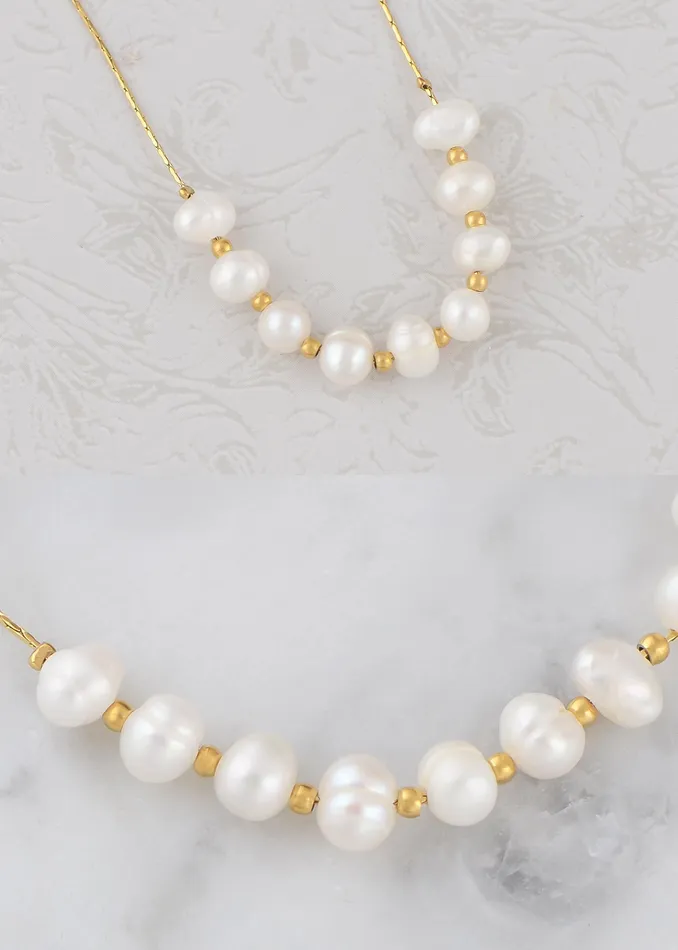 Bracelets ALILANGCOM 18K GoldPlated Pearl Link Bracelet Stainless Steel Pearl Bead Chain Bracelet Boho Chic Jewelry for Valentines Day Birthdays Bracelets ALILANGCOM 18K GoldPlated Pearl Link Bracelet Stainless Steel Pearl Bead Chain Bracelet Boho Chic Jewelry for Valentines Day Birthdays