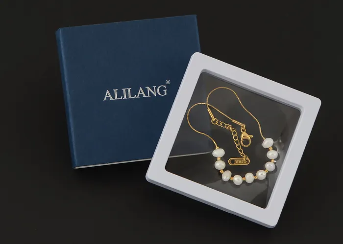 Bracelets ALILANGCOM 18K GoldPlated Pearl Link Bracelet Stainless Steel Pearl Bead Chain Bracelet Boho Chic Jewelry for Valentines Day Birthdays Bracelets ALILANGCOM 18K GoldPlated Pearl Link Bracelet Stainless Steel Pearl Bead Chain Bracelet Boho Chic Jewelry for Valentines Day Birthdays