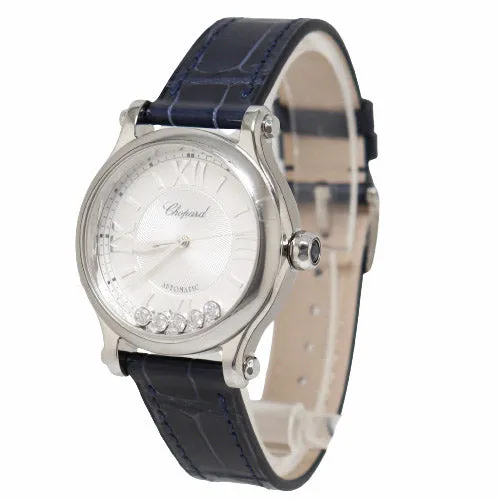 Bracelets BRAND NEW Chopard Ladies Happy Sport Stainless Steel 33mm Silver Dial Watch Reference 2786083001 Happy Jewelers