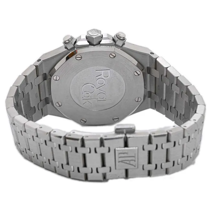 Bracelets Happy Jewelers Audemars Piguet Mens Royal Oak Stainless Steel 41mm Black Grande Tapisserie Dial