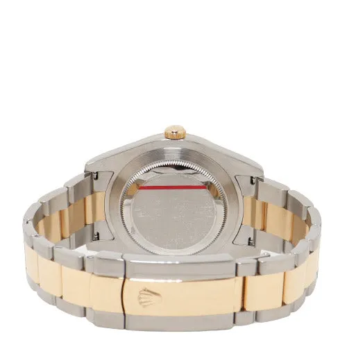 Bracelets Happy Jewelers Rolex Mens Datejust 41mm Yellow Gold Stainless Steel 41mm Gray Roman Dial Watch Reference 116333