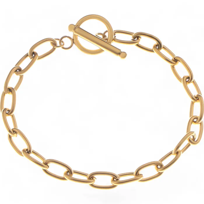 Bracelets Paperclip Chain Bracelet with Toggle Clasp Refined by AnnaKaci