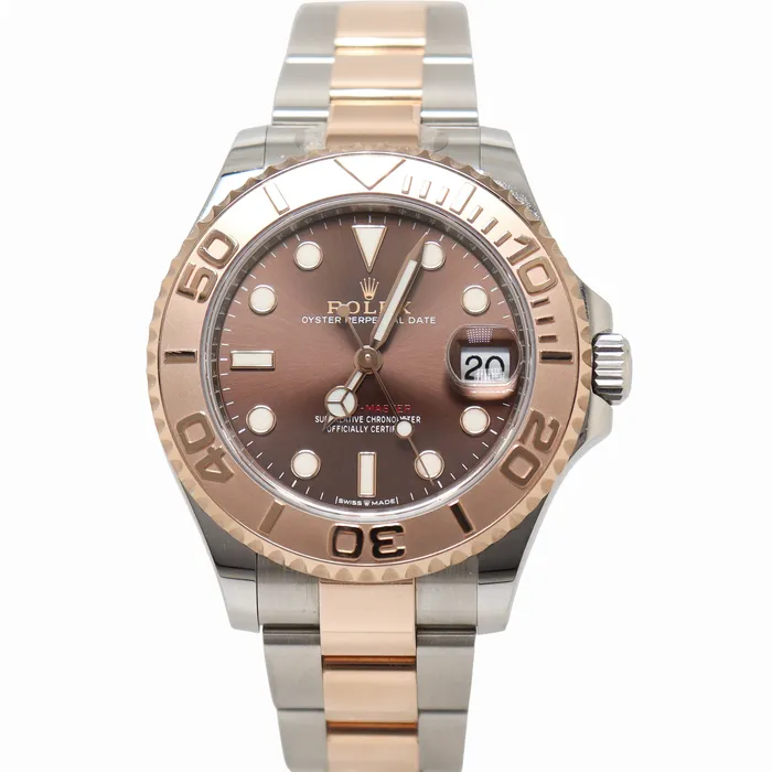 Bracelets Rolex Yachtmaster 37mm Everose Gold Stainless Steel Chocolate Dot Dial Watch Reference 268621 Happy Jewelers Bracelets Rolex Yachtmaster 37mm Everose Gold Stainless Steel Chocolate Dot Dial Watch Reference 268621 Happy Jewelers