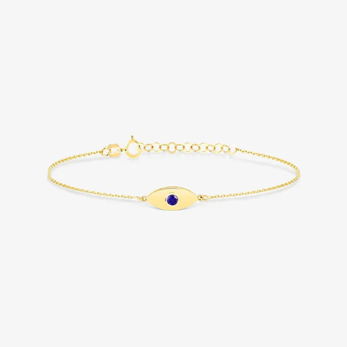 Bracelets Sapphire Oval Evil Eye Bracelet Gelin Diamond