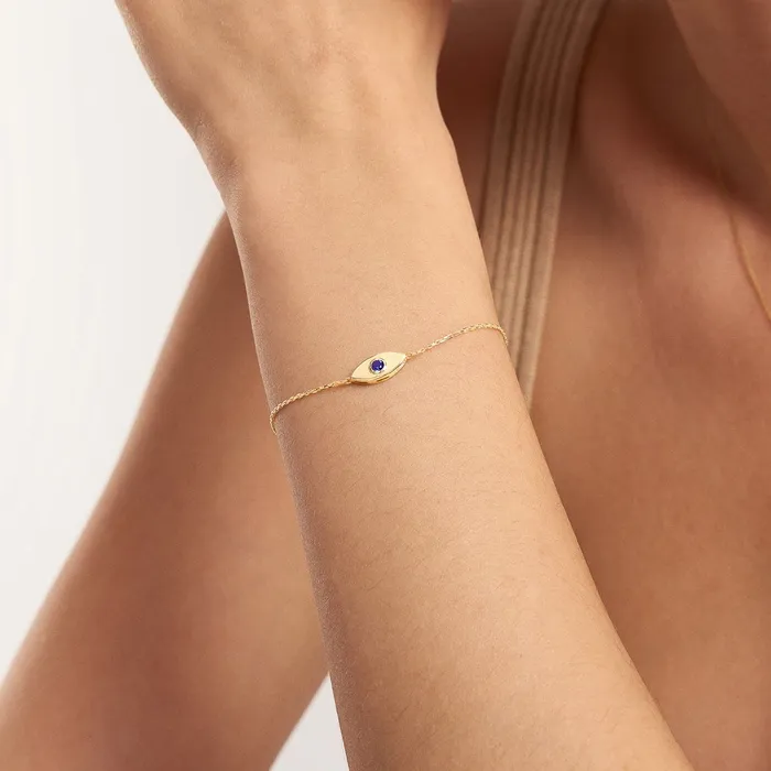 Bracelets Sapphire Oval Evil Eye Bracelet Gelin Diamond